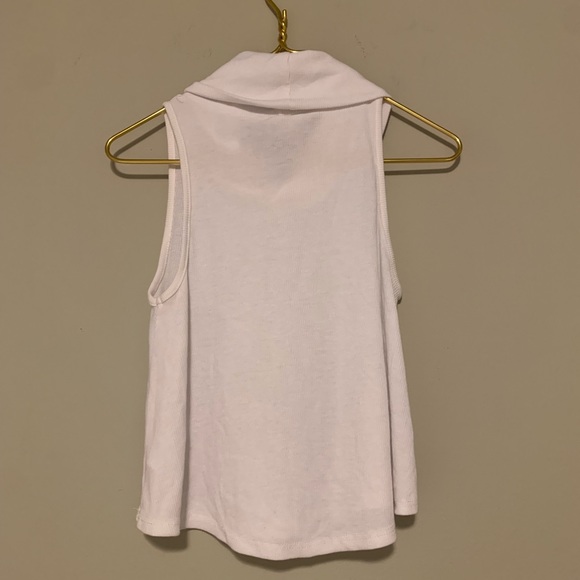 White Turtleneck Tank Top - Picture 6 of 7